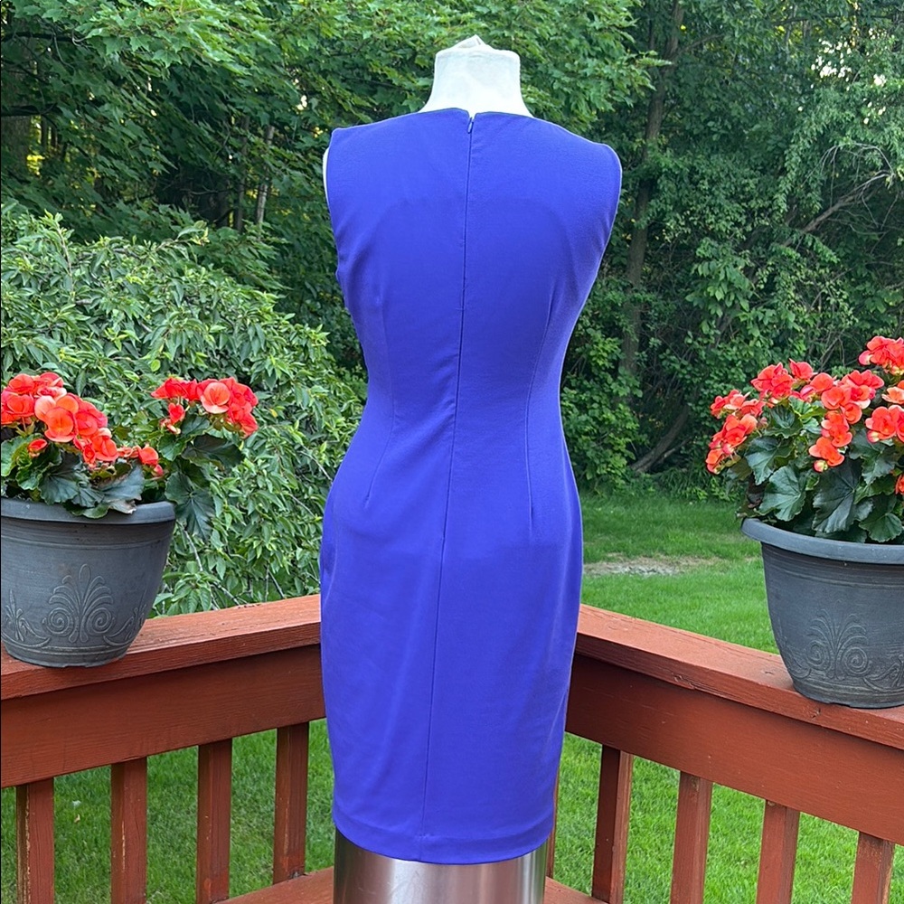 Calvin Klein Collection Blue Ruched Sheath Mini Dress-NWT - Picture 3 of 13